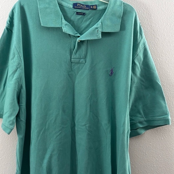 Polo Ralph Lauren Men Green Polo Short Sleeve‎ Shirt Classic Fit size XL - Picture 2 of 10
